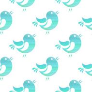 Seamless pattern with silhouettes of small birds N3