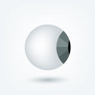 Eyeball 3 D icon Vector medical sign shape