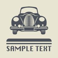 Vintage car icon