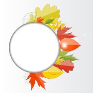 Shiny Autumn Natural Leaves Background Vector Illustration N27
