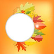 Shiny Autumn Natural Leaves Background Vector Illustration N28