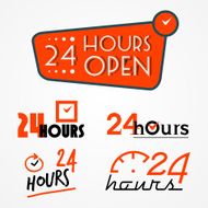 Twenty four hours labels set