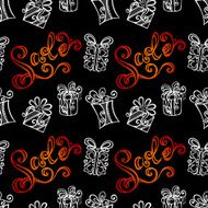 Vector Seamless Sale Pattern with Gifts