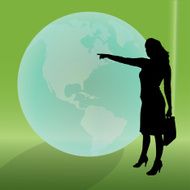 Vector silhouette of businesswoman N84