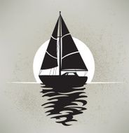 Sailboat at Sunset Graphic