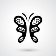butterfly icon vector