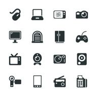 Electronics Silhouette Icons N2