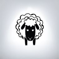 black silhouette of sheep N4