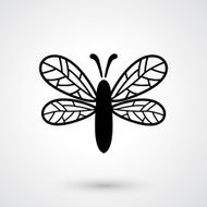 dragonfly icon vector
