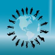Vector silhouette of a people N165