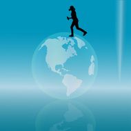 Vector silhouette of woman N216
