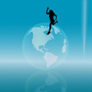 Vector silhouette of woman N218