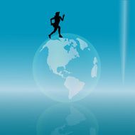 Vector silhouette of woman N219