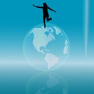 Vector silhouette of woman N222