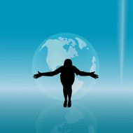 Vector silhouette of woman N223