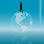 Vector silhouette of woman N227