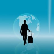 Vector silhouette of woman N228