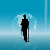 Vector silhouette of a people N168