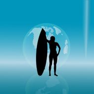 Vector silhouette of woman N230