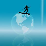 Vector silhouette of woman N231