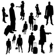 Vector silhouette of businessman N23