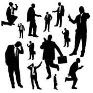 Vector silhouette of businessman N24