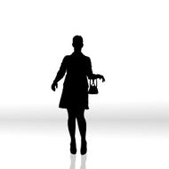 Vector silhouette of a woman N1517