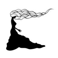 woman with long curly hair N2