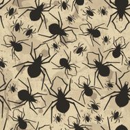 Vector spiders seamless pattern N4