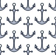 Marine anchors seamless background pattern