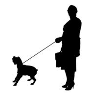 Vector silhouette of woman N234