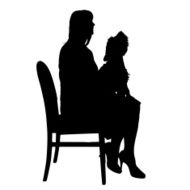 Vector silhouette of woman N239