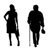 Vector silhouette of woman N240