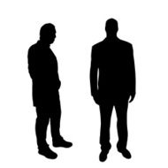 Vector silhouette of man N116