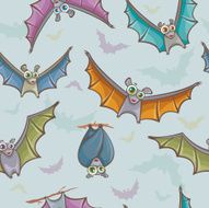 Seamless pattern with bats N4