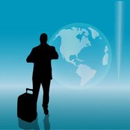 Vector silhouette of businessman N40