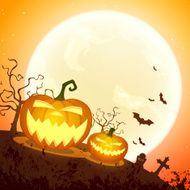 Vector Scary Halloween Design N5