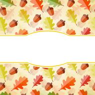 Shiny Autumn Natural Leaves Background Vector Illustration N31