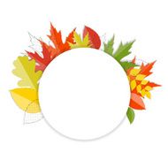 Shiny Autumn Natural Leaves Background Vector Illustration N35