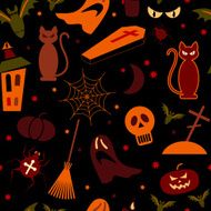 Seamless vector Halloween pattern