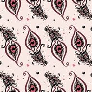 Beautiful peacock Feathers Seamless background N4