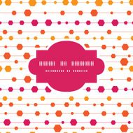 Vector abstract colorful stripes and shapes frame seamless pattern background
