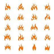 Fire icons set N3