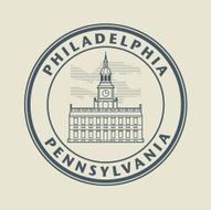 Stamp Pennsylvania Philadelphia N2