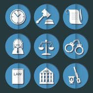 law judge icon set justice sign N4