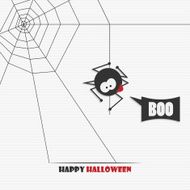 Halloween spider and web