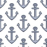 Seamless background pattern of ships anchors