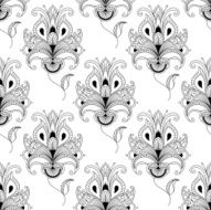 Paisley seamless floral pattern