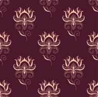 Paisley seamless floral pattern N3