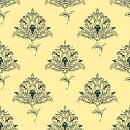 Vintage seamless Persian paisley floral element